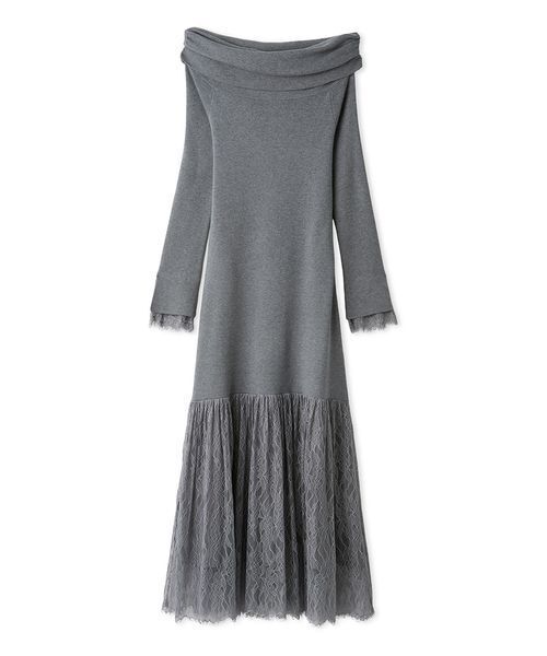 WEB限定】レースニットドッキングワンピース（ワンピース）｜FRAY I.D