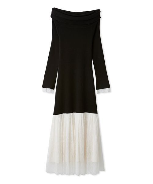 WEB限定】レースニットドッキングワンピース（ワンピース）｜FRAY I.D