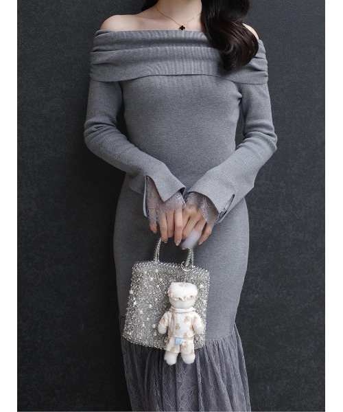 WEB限定】レースニットドッキングワンピース（ワンピース）｜FRAY I.D