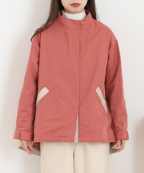 EGLANTINE(エグランティーヌ)の「EGLANTINE 配色ジャケット(ブルゾン・レディース・オレンジ・40)」の2枚目の写真