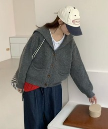 セーラーカラーニットカーデ