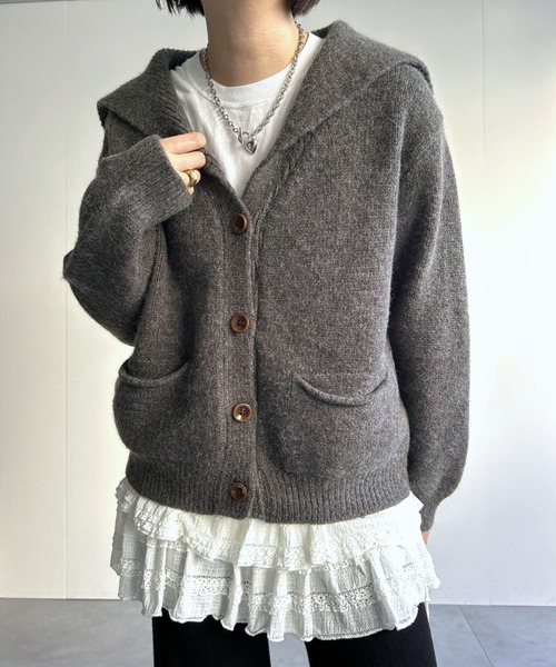 bulle de savon（ビュルデサボン） カーディガン ネパールハンドニット
