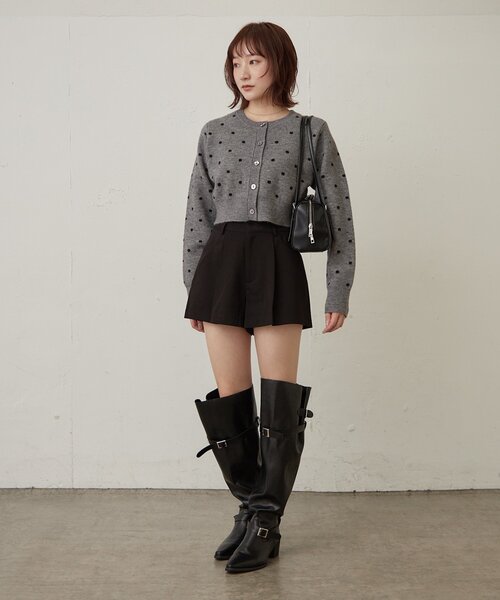 mline（エムライン）の「[mline]タックショートパンツ（その他パンツ・レディース・ブラック/グレー・1/2）」の10枚目の写真