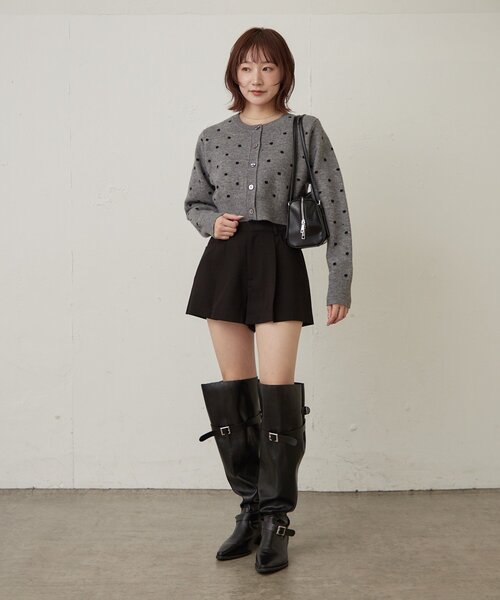 mline（エムライン）の「[mline]タックショートパンツ（その他パンツ・レディース・ブラック/グレー・1/2）」の11枚目の写真