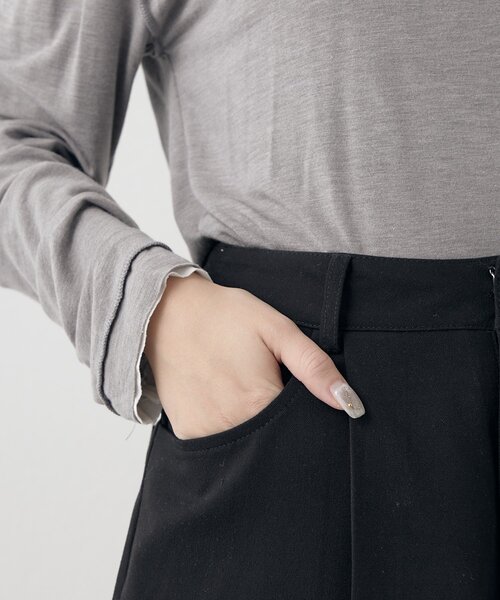 mline（エムライン）の「[mline]タックショートパンツ（その他パンツ・レディース・ブラック/グレー・1/2）」の18枚目の写真