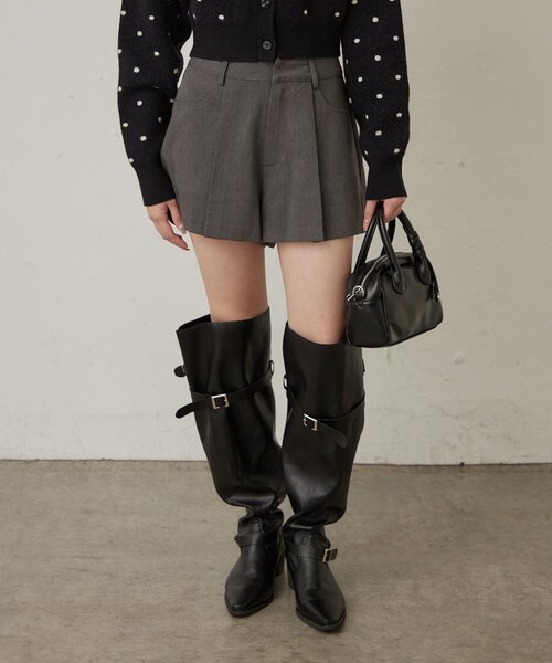 mline（エムライン）の「[mline]タックショートパンツ（その他パンツ・レディース・ブラック/グレー・1/2）」の21枚目の写真