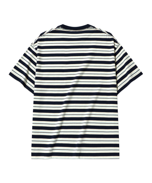 COVERNAT(カバーナット)の「マルチストライプTシャツ Dark Navy(Tシャツ/カットソー・レディース・その他・LARGE/X-LARGE/XX-LARGE/X-SMALL/SMALL/MEDIUM)」の3枚目の写真