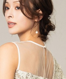 GIRL（ガール）の「揺れる コットンパール ロングピアス ゴールド シルバー 両耳用 アクセサリー（ピアス（両耳用））」