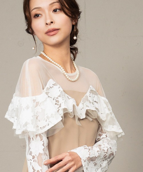 girl(ガール)の「揺れる コットンパール ロングピアス ゴールド シルバー 両耳用 アクセサリー(ピアス(両耳用)・レディース・シルバー/ゴールド・-)」の3枚目の写真