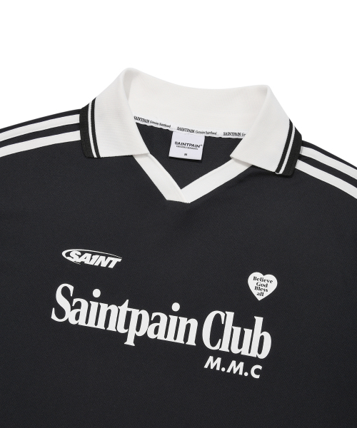 SAINTPAIN（セイントペイン）の「SPハートロゴエンブレムカラージャージ-ブラック（Tシャツ/カットソー・レディース・その他・MEDIUM/LARGE）」の3枚目の写真