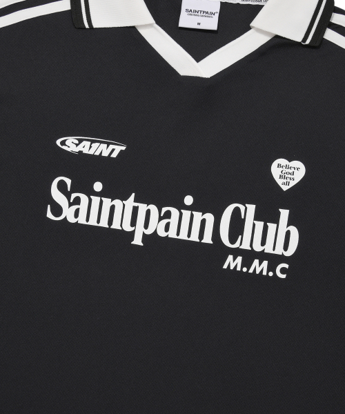 SAINTPAIN（セイントペイン）の「SPハートロゴエンブレムカラージャージ-ブラック（Tシャツ/カットソー・レディース・その他・MEDIUM/LARGE）」の4枚目の写真