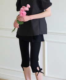 SALON DE YOHN（サロンドヨーン）の「Ribbon Mid-length Skirt Pants_ Black（その他パンツ）」