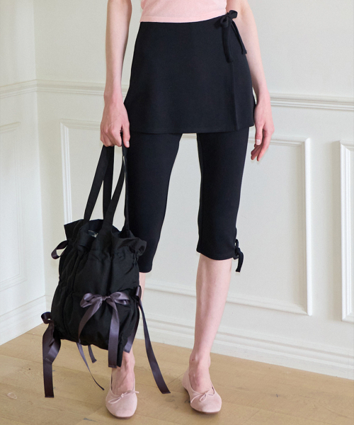 SALON DE YOHN（サロンドヨーン）の「Ribbon Mid-length Skirt Pants_ Black（その他パンツ・レディース・その他・MEDIUM/SMALL）」の3枚目の写真