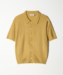 TRADCLUB（トラッドクラブ）の「ブークルカラー半袖カーディガンイエロー（カーディガン/ボレロ）」