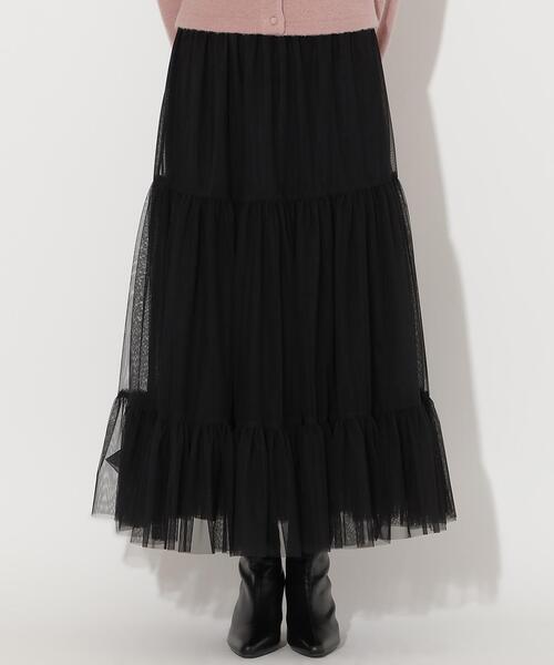 チュールティアードギャザースカート（スカート）｜AND COUTURE