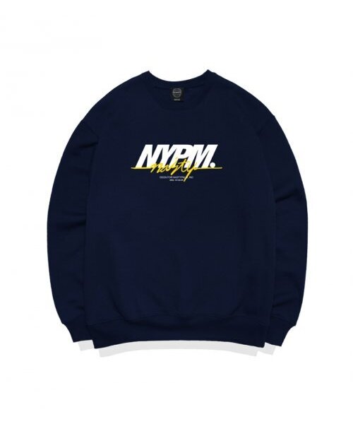 NP STUDIO(エヌピースタジオ)の「レタリングロゴスウェットシャツネイビー(スウェット・レディース・その他・LARGE/MEDIUM)」の2枚目の写真