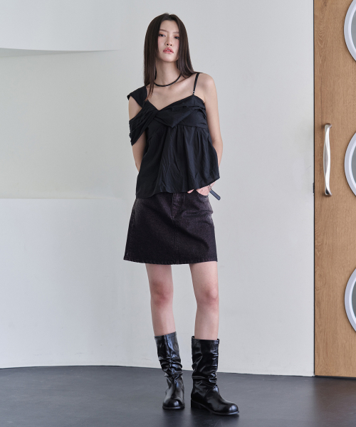 DECET WOMEN(デケット ウーマン)の「シグネチャーミニスカート DCSK001ブラックピンク(スカート・レディース・その他・X-SMALL/SMALL/MEDIUM)」の6枚目の写真