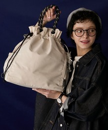 BONLECILL Marche（ボンルシールマルシェ）の「【BONLECILL Marche】《大容量／A4》3wayドローコード付きマルチバッグ/ショルダーバッグ/リュック（バックパック/リュック）」