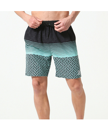 BASIC ELLE（ベーシックエル）の「メンズ ジオメトリック ボードショーツ ビーチショートパンツ BEM-S902K（ラッシュガード）」