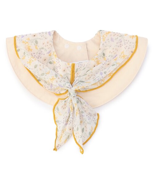 Ampersand（アンパサンド）の「花柄シフォンスカーフスタイ（スタイ/よだれかけ・キッズ・イエロー/ピンク・90）」の4枚目の写真