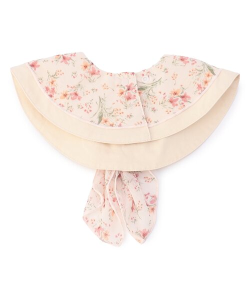 Ampersand（アンパサンド）の「花柄シフォンスカーフスタイ（スタイ/よだれかけ・キッズ・イエロー/ピンク・90）」の5枚目の写真