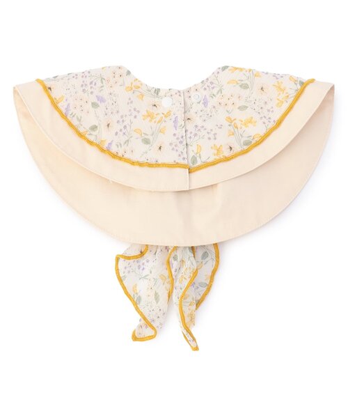 Ampersand（アンパサンド）の「花柄シフォンスカーフスタイ（スタイ/よだれかけ・キッズ・イエロー/ピンク・90）」の6枚目の写真