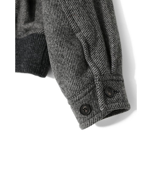 HORLISUN（ホーリーサン）の「Visitor Wool Twill Harrington Jacket Melange Charcoal（その他アウター・レディース・その他・LARGE/SMALL/MEDIUM）」の6枚目の写真