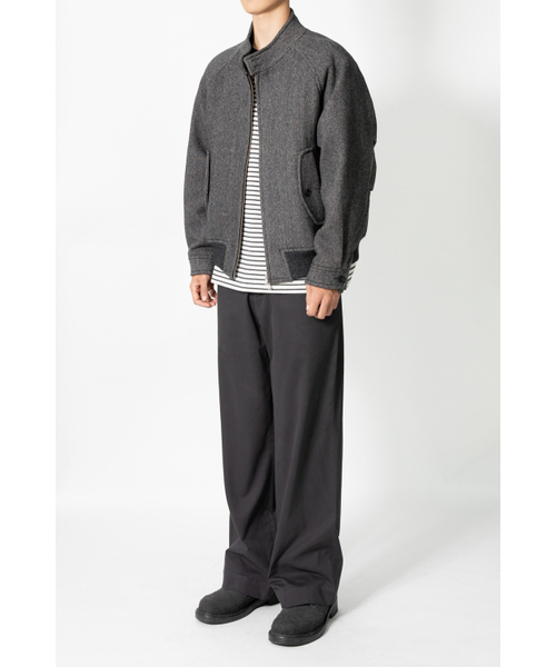 HORLISUN（ホーリーサン）の「Visitor Wool Twill Harrington Jacket Melange Charcoal（その他アウター・レディース・その他・LARGE/SMALL/MEDIUM）」の9枚目の写真