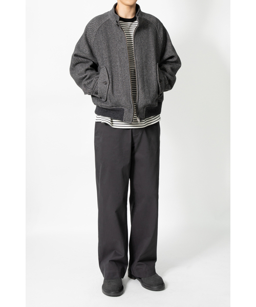 HORLISUN（ホーリーサン）の「Visitor Wool Twill Harrington Jacket Melange Charcoal（その他アウター・レディース・その他・LARGE/SMALL/MEDIUM）」の11枚目の写真