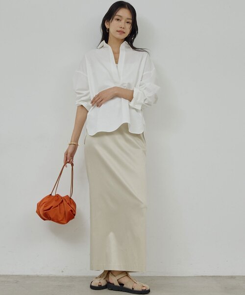 GALLARDAGALANTE(ガリャルダガランテ)の「スキッパーシャツ(シャツ/ブラウス・レディース・ベージュ/ピンク/ブラウン/オフホワイト・FREE)」の8枚目の写真