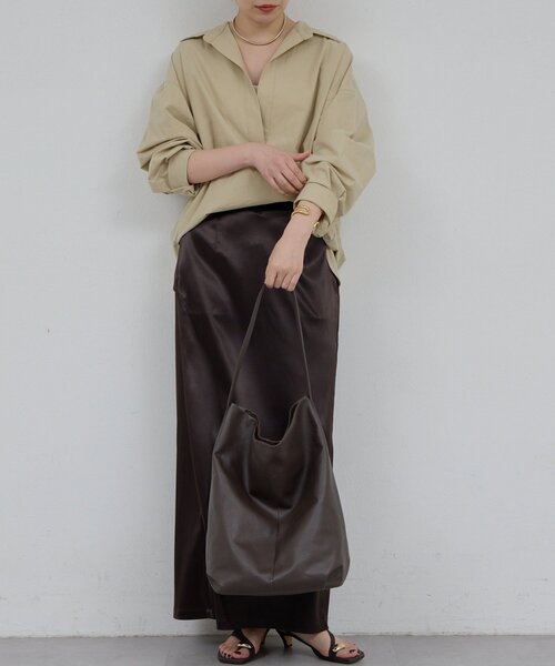 GALLARDAGALANTE（ガリャルダガランテ）の「スキッパーシャツ（シャツ/ブラウス・レディース・ベージュ/ピンク/ブラウン/オフホワイト・FREE）」の13枚目の写真