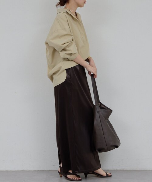 GALLARDAGALANTE（ガリャルダガランテ）の「スキッパーシャツ（シャツ/ブラウス・レディース・ベージュ/ピンク/ブラウン/オフホワイト・FREE）」の14枚目の写真