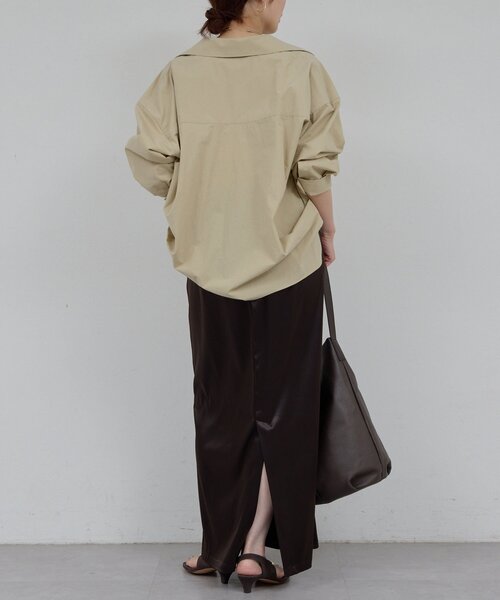 GALLARDAGALANTE（ガリャルダガランテ）の「スキッパーシャツ（シャツ/ブラウス・レディース・ベージュ/ピンク/ブラウン/オフホワイト・FREE）」の15枚目の写真