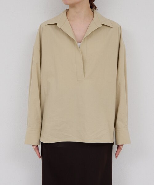 GALLARDAGALANTE（ガリャルダガランテ）の「スキッパーシャツ（シャツ/ブラウス・レディース・ベージュ/ピンク/ブラウン/オフホワイト・FREE）」の16枚目の写真