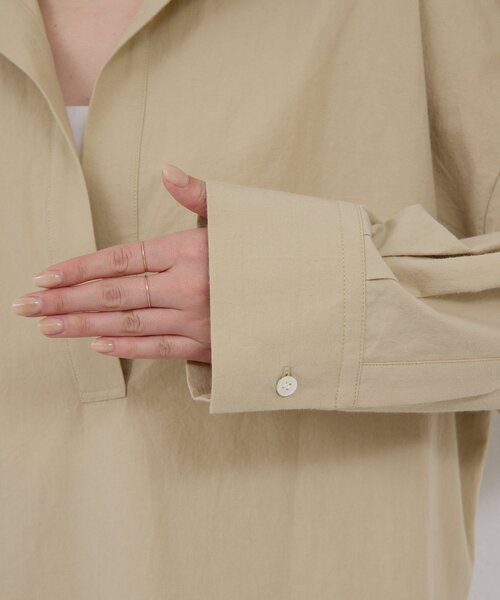 GALLARDAGALANTE（ガリャルダガランテ）の「スキッパーシャツ（シャツ/ブラウス・レディース・ベージュ/ピンク/ブラウン/オフホワイト・FREE）」の8枚目の写真