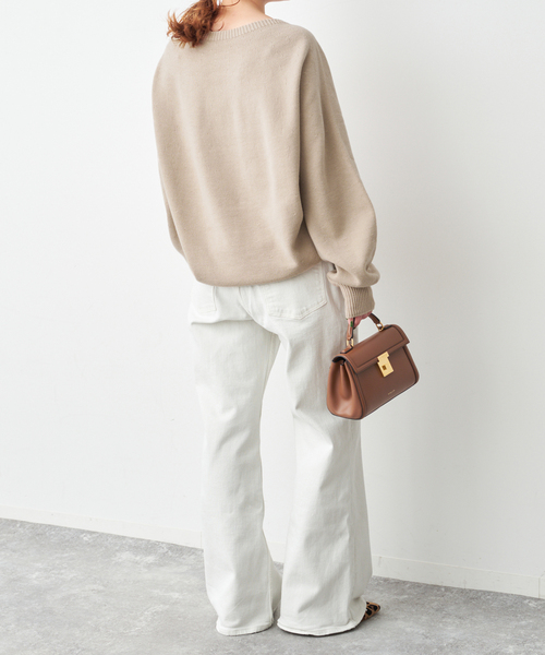 Spick & Span（スピックアンドスパン）の「《26SS 新作 》 ニュアンスコクーンバルキーニット（ニット/セーター・レディース・ベージュ/サックスブルー/ホワイト×ホワイト/ネイビー・FREE）」の20枚目の写真