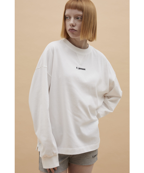 K-GARMENT(カメント)の「UドロップショルダールーズTシャツ ホワイト(Tシャツ/カットソー・レディース・その他・SMALL/LARGE/X-LARGE)」の2枚目の写真