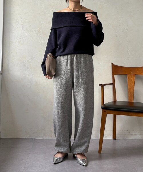 DouDou(ドゥドゥ)の「ボアパンツ(その他パンツ・レディース・オフホワイト/ライトグレー・FREE)」の6枚目の写真