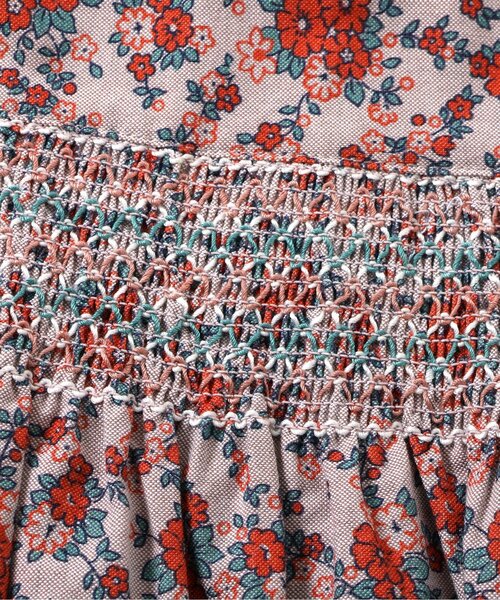 Boribon（ボリボン）の「プチフルールスモッキングジャンスカ（ジャンパースカート・キッズ・レッド/ブルー・100/90/80/120/110）」の13枚目の写真