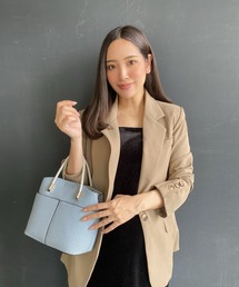 ツイ―ド風合皮コンビ2WAY手提げ