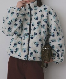 ad thie（アドティエ）の「フラワー ボアブルゾン（ブルゾン）」