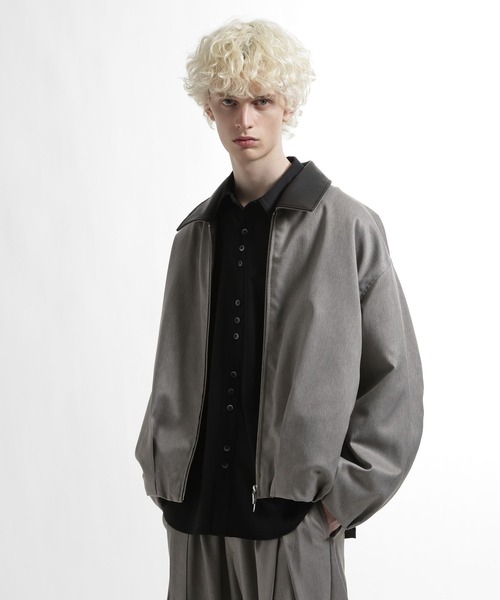 HARE（ハレ）の「【SET UP対応】ウールライクコクーンブルゾン（ブルゾン・メンズ・ブルー/グレー/ブラック・MEDIUM/SMALL）」の2枚目の写真