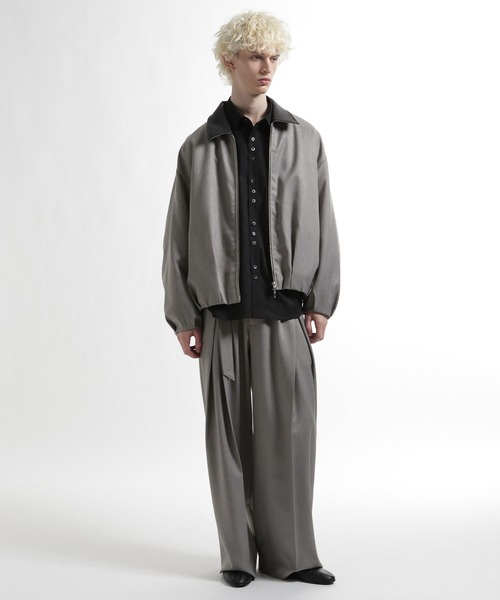 HARE（ハレ）の「【SET UP対応】ウールライクコクーンブルゾン（ブルゾン・メンズ・ブルー/グレー/ブラック・MEDIUM/SMALL）」の6枚目の写真