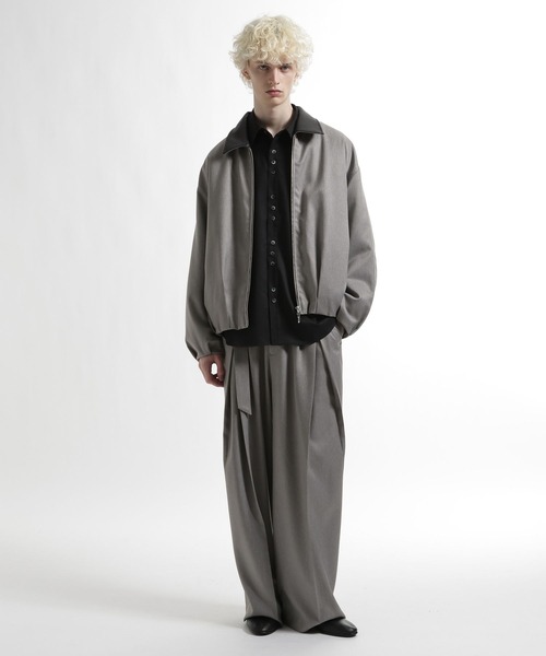 HARE（ハレ）の「【SET UP対応】ウールライクコクーンブルゾン（ブルゾン・メンズ・ブルー/グレー/ブラック・MEDIUM/SMALL）」の7枚目の写真