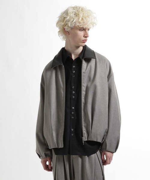 HARE（ハレ）の「【SET UP対応】ウールライクコクーンブルゾン（ブルゾン・メンズ・ブルー/グレー/ブラック・MEDIUM/SMALL）」の15枚目の写真