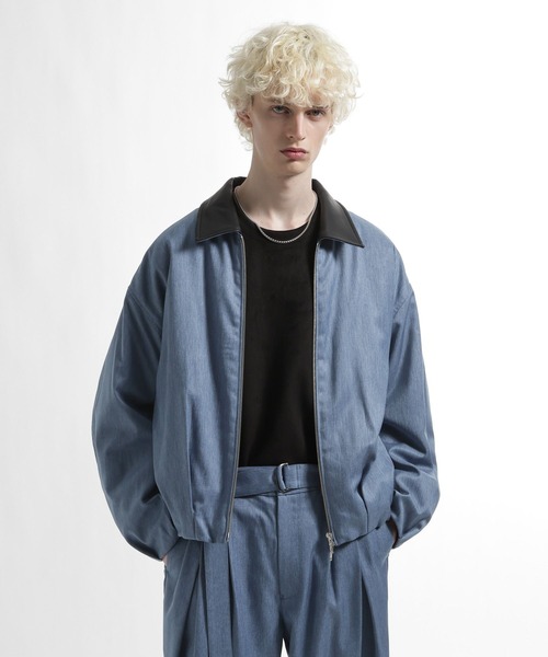 HARE（ハレ）の「【SET UP対応】ウールライクコクーンブルゾン（ブルゾン・メンズ・ブルー/グレー/ブラック・MEDIUM/SMALL）」の21枚目の写真