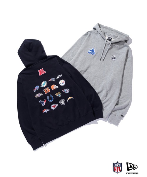 XLARGE(エクストララージ)の「XLARGE×NEW ERA×NFL PULLOVER HOODED SWEAT SHIRT(パーカー・メンズ・アッシュ/ブラック・XL/L/M/S)」の4枚目の写真