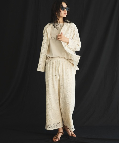 Doux archives(ドゥアルシーヴ)の「【26SS先行予約】半端袖ロゴTシャツ(Tシャツ/カットソー・レディース・チャコールグレー/オフホワイト/ベージュ・FREE)」の12枚目の写真