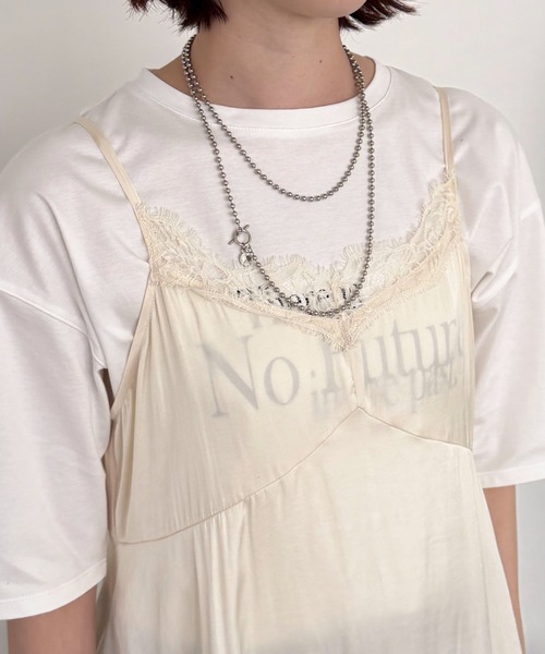 Doux archives(ドゥアルシーヴ)の「【26SS先行予約】半端袖ロゴTシャツ(Tシャツ/カットソー・レディース・チャコールグレー/オフホワイト/ベージュ・FREE)」の7枚目の写真