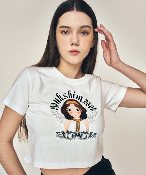 YOUK SHIM WON（ユクシムウォン）の「エンジェルクロップTシャツ ルナ（Tシャツ/カットソー・レディース・その他・MEDIUM/SMALL）」の7枚目の写真